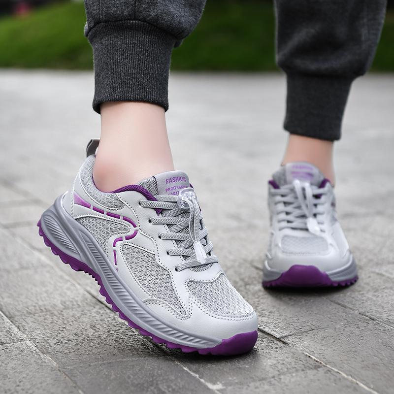 Women's Spring Autumn Anti-slip Soft-soled Breathable Walking Shoes Comfortable Leisure Sports Footwear for Travel And Daily Use
