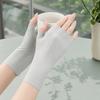 UV-beschermende Handschoenen, Ultra Dunne Vingerloze Zonbeschermingshandschoenen, IJszijde Koelende Zomerhandschoenen voor Vrouwen Rijden Pendelen
