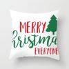 Merry Christmas Printed White Putetrekk Christmas Style Putetrekk Hjem Sofa Dekor Putetrekk