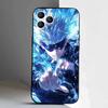 Anime Gojo S-Satoru Handyhülle Für iPhone 17,16,15,14,13,12,Pro,Max,Plus,E,SE4,Air,Mini Schwarze Weiche Box
