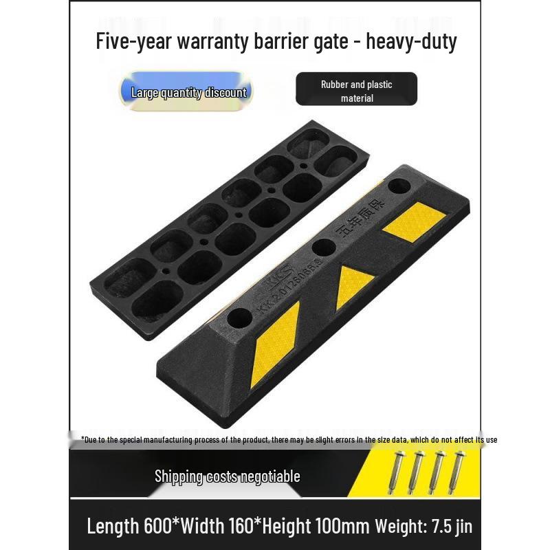 Rubber-Plastic Double Wheel Stopper Parking Device