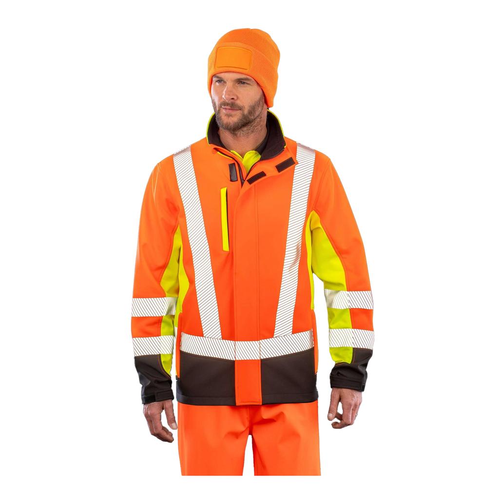 Result Recycled Unisex Adult Safety 3 Tone 3 Layer Jacket