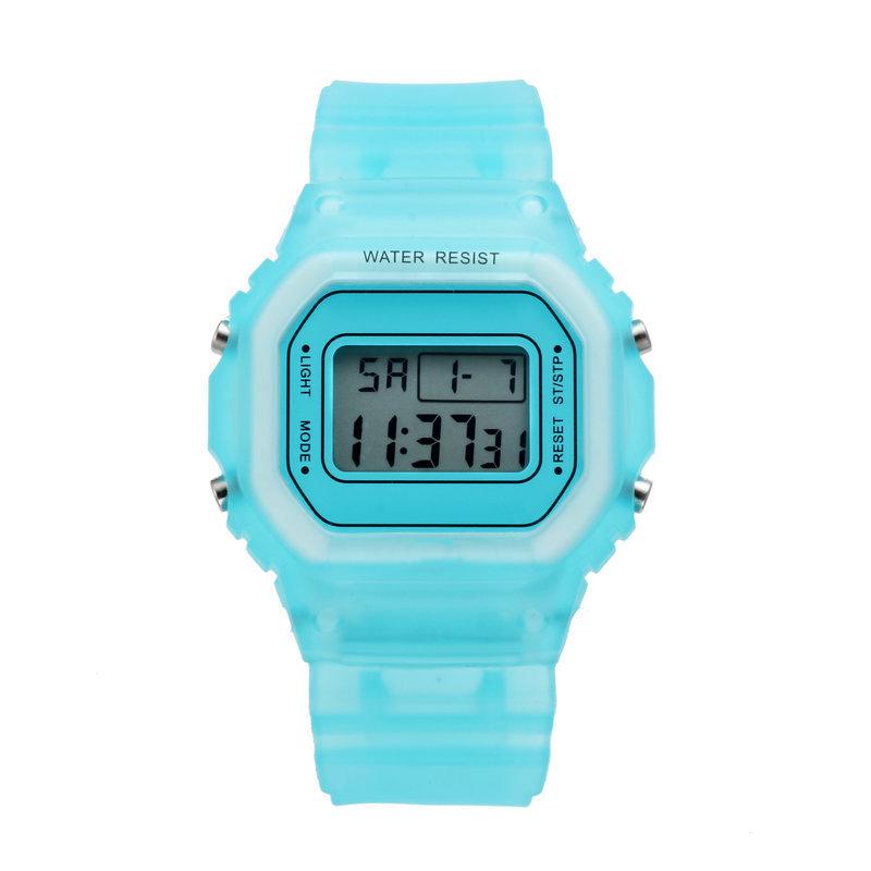 Unicorn Transparent Electronic Watch Female Simple Sports Junior High School Student Male And Female Harajuku College Style
