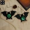 Glow Bat Decor Colorful Hanging Light Up Halloween Party Decoration for Home Bar Haunted House Ornament
