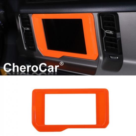 Orange Central Console GPS Navigation Panel Frame Trim Cover For Bronco +