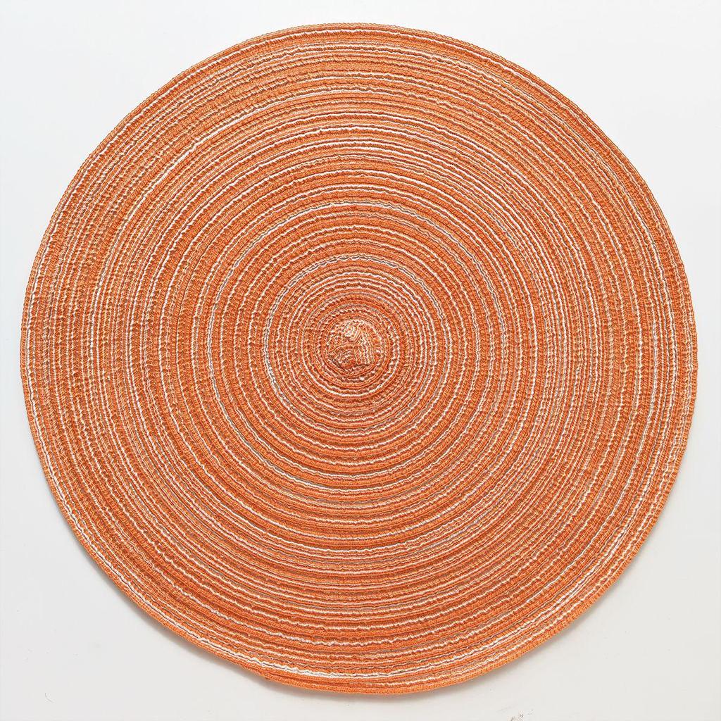 Runder Platzset aus nordischer Baumwolle - Hitzebeständig, Dekorative Ramie-Untersetzer, Verbrühschutzmatte