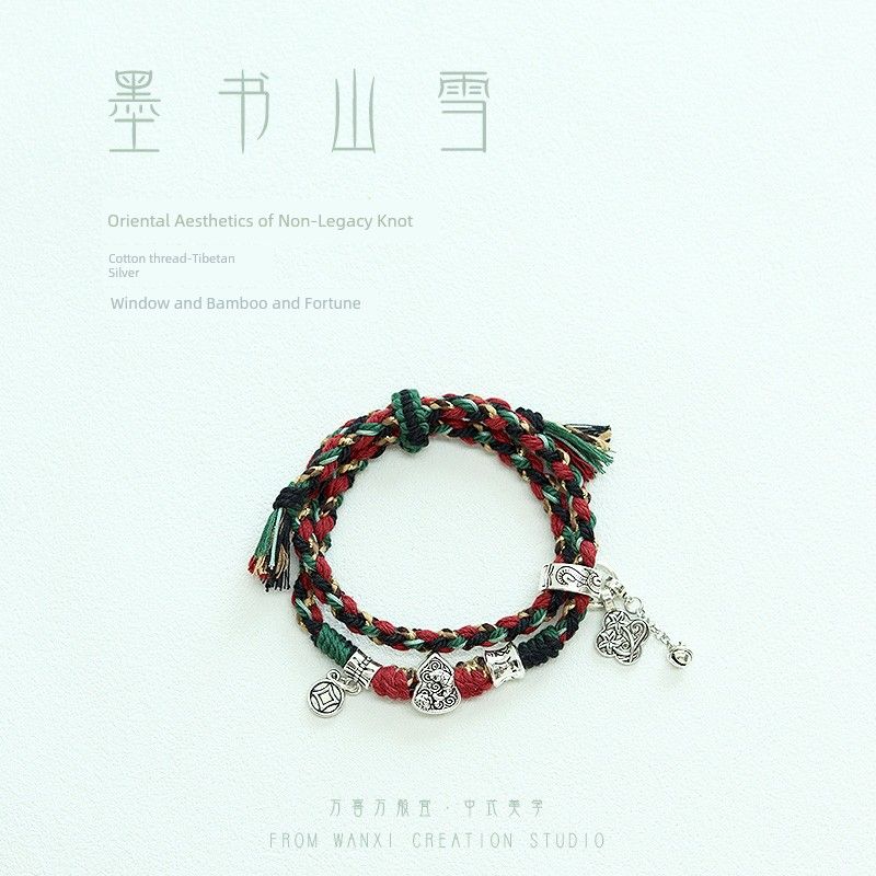 

Гора Мошу Снег Китайский Стиль Тибетский Стиль Несущий Ремень Оригинальный Зеленый Сандал Ручное Плетение Браслет DIY Пара Подарок на Удачу Ink books (materials include teaching videos)