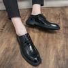 Men's Leather Shoes 2025 Spring Mirror White Leather Shoes Korean Version Brock Casual Shoes British White Leather Shoes Men