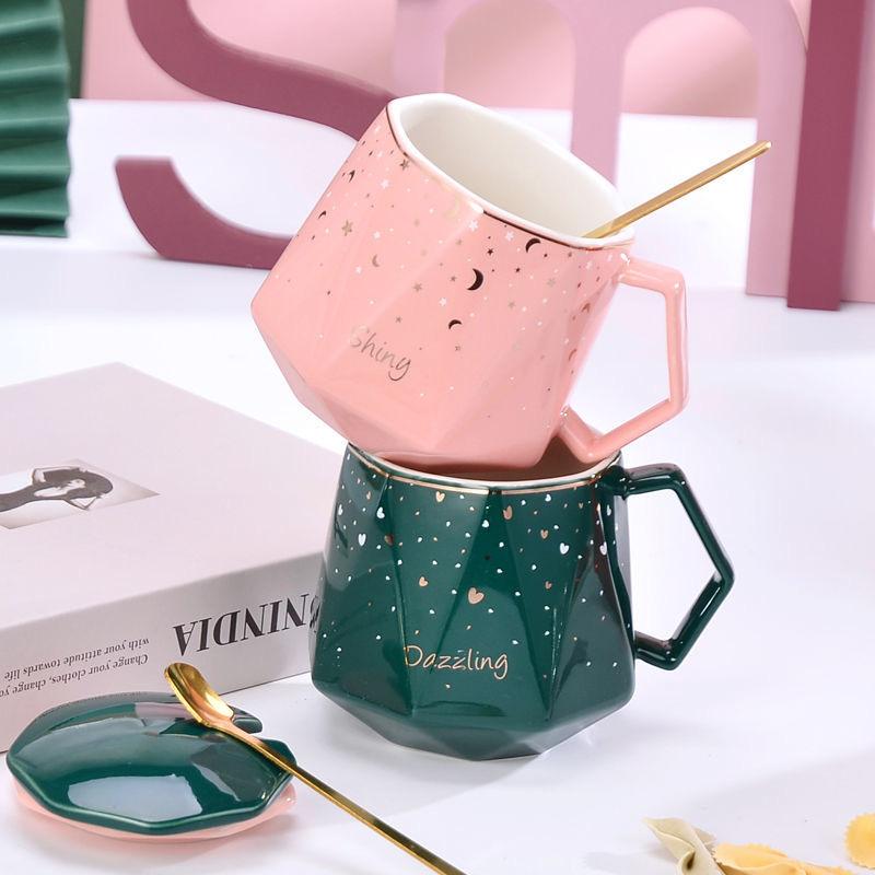 Nordischer Stil, kreativer Sternenhimmel-Becher, personalisierte Keramik-Wassertasse, Milchtasse, Kaffeetasse, Safttasse