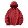 Sommer Kapuzenjacke Dünn Herren Wasserdicht Sonnenschutz Kleidung Durchgehender Reißverschluss Schnelltrocknend Skin Schwarz Windjacke