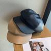Y2K PU Beret Korean Style Octagonal Cap Casual Painter Hat  Outdoor