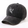 Music Bird Treble Clef Baseball Cap Vintage Washed Polyester Adjustable Unisex Casual Hat