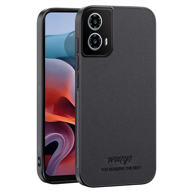 Luxury Business Leather Soft Frame Magnetic Cover For Motorola Moto G34 G45 MotoG34 MotoG45 Phone Cases Capa