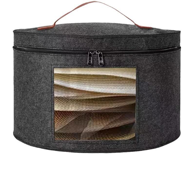 Clothes Organizer Storage Box Large Capacity Zippered Lid Multifunctional Container for Hats Travel Trip