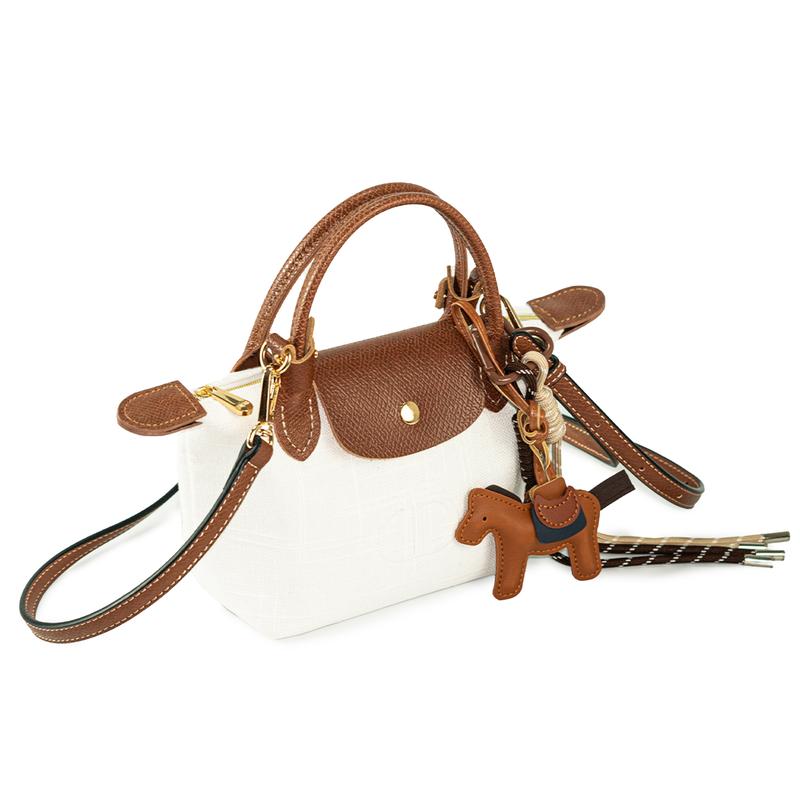 DIOR Bag [Customized Cosmetic Bag] Canvas Coluli Pony, Sweet and Exquisite, Cute and Gentle, Elegant, Girly, Dating, Commuting, White Fabric,