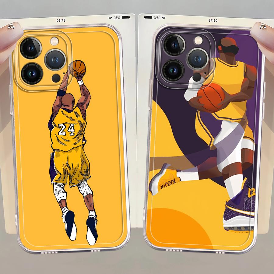 Weiche Handyhülle für iPhone 7 8 XR 12 Mini 16 15 14 Plus 13 12 11 Pro MAX 16e Basketballspieler Cool