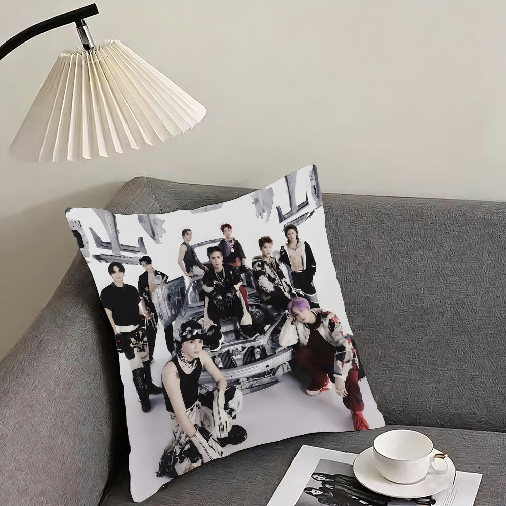

Kpop N-NCT Boy band Cushion Cover Reversible Plush Pillow Cover – For car, sofa, bedroom, perfect as a gift. 12x12Inch