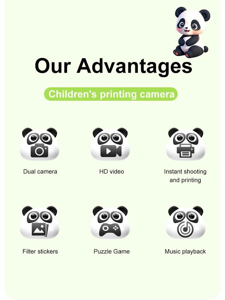 S1 Dual-Camera HD Instant Print Toy Camera for Kids