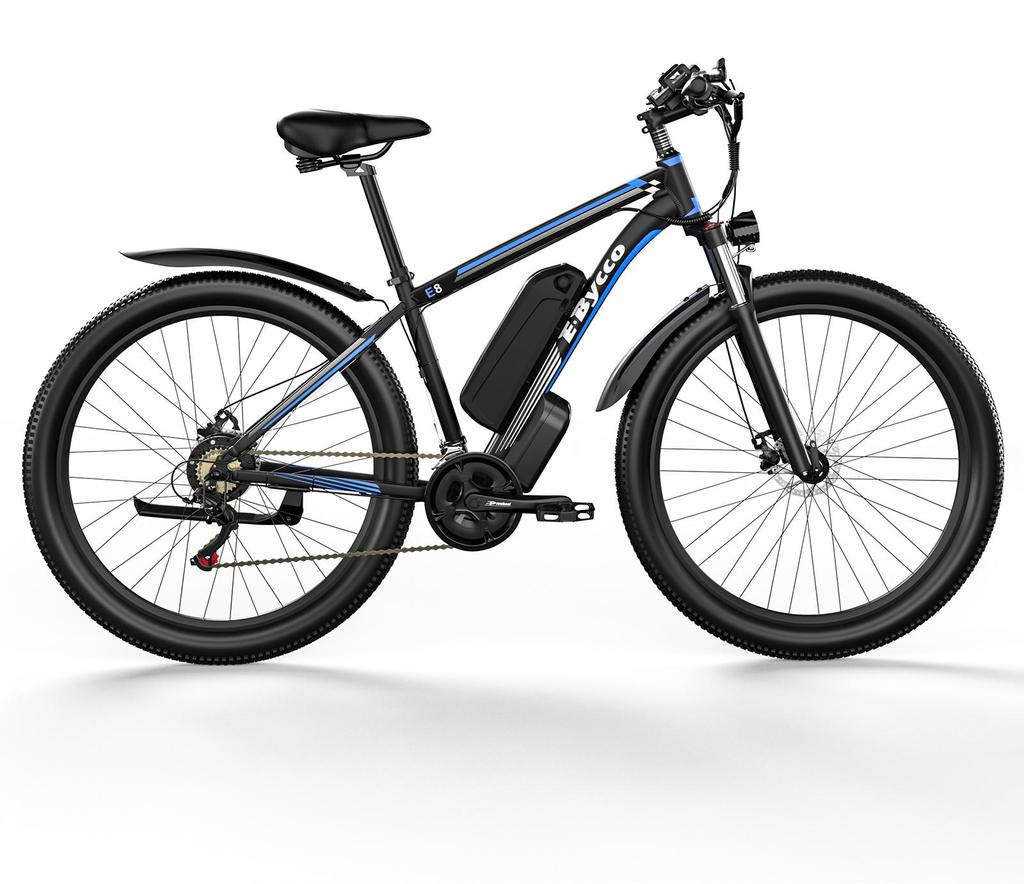 Electric Bicycle Adult EBYCOO 29" 750W Motor 48V 17.5AH Dual Disc Brake Top Speed 45Km/h Shimano 21 Speed Black E8