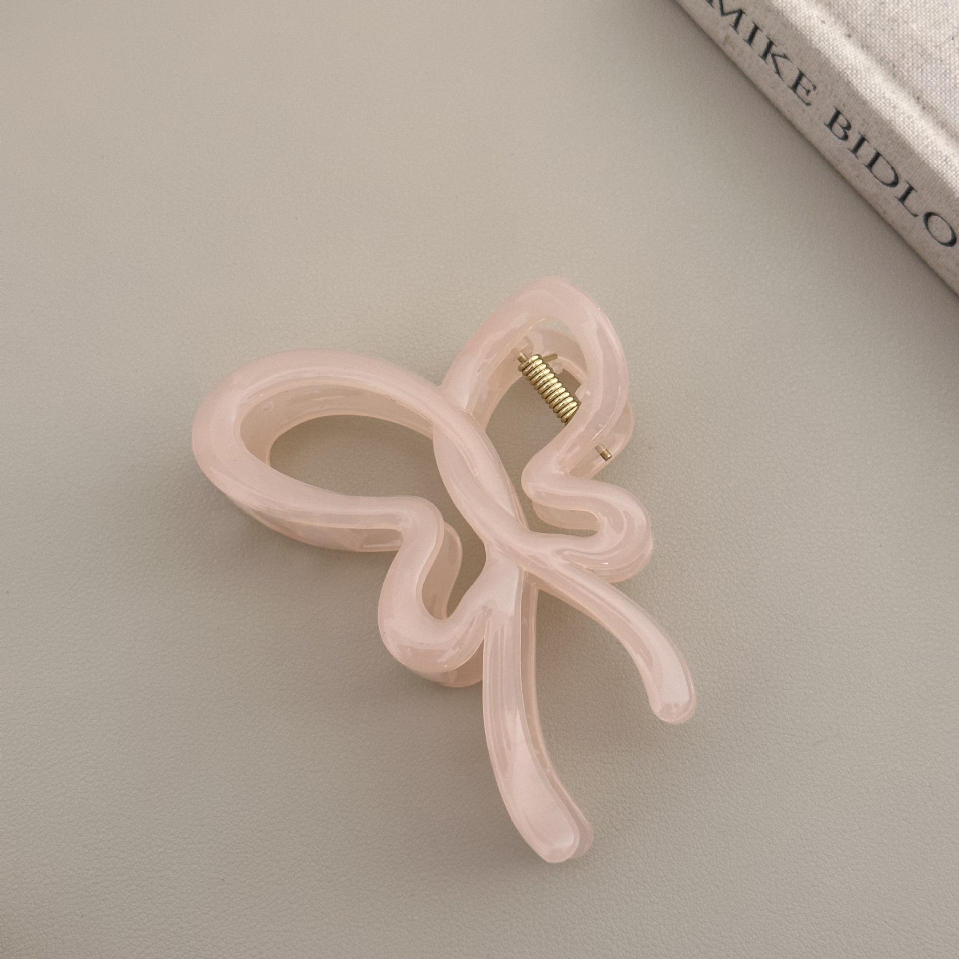 

Большие акриловые полые заколки-крабы для волос в виде бабочек, головные уборы для женщин, девушек, корейский бант, лента, зажим-акула для хвостика, заколка для волос, аксессуары