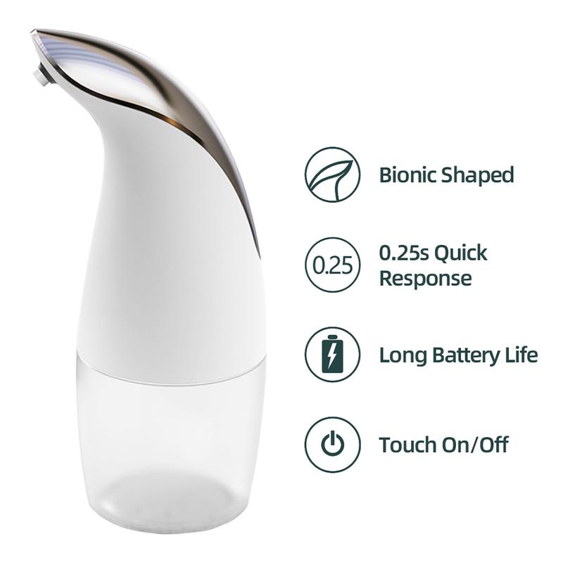 Touchless Soap Dispenser Automatic Induction Foam Dispenser for Bathroom Equipment Kitchen Toilet Sanitizer ABS+PC | Liquid Soap Dispensers (White)
