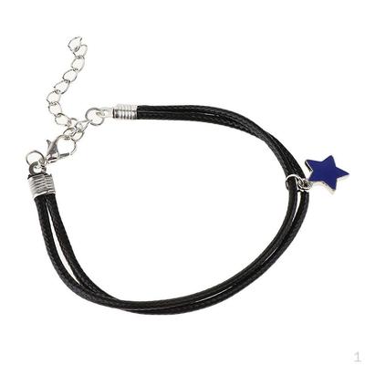 Braided Rope For Men Women PU Leather Star Charms