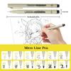 12Pcs/Set Drawing Pens Marker Pen Manga Lettering Pens Art Sketch Journaling Watercolor School Supplies Stationery Gifts