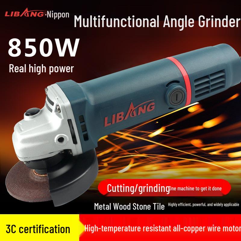Multifunctional Electric Angle Grinder & Polisher: High-Power Handheld Grinding and Cutting Tool