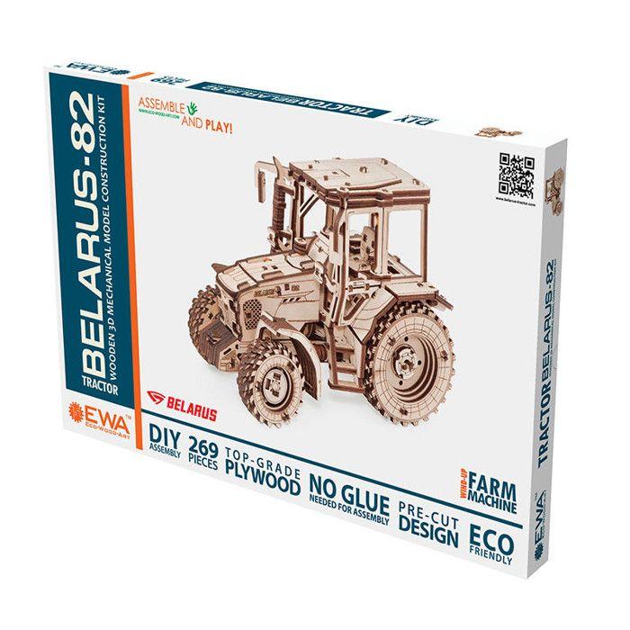 Maquette 3D En Bois - Tracteur 28,2 Cm