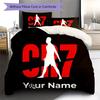 Biancheria da letto personalizzata con nome CR7, Set copripiumino Copripiumino Federa Regalo di compleanno per la casa(1 * copripiumino + 2 * federa, senza nucleo) -HE54