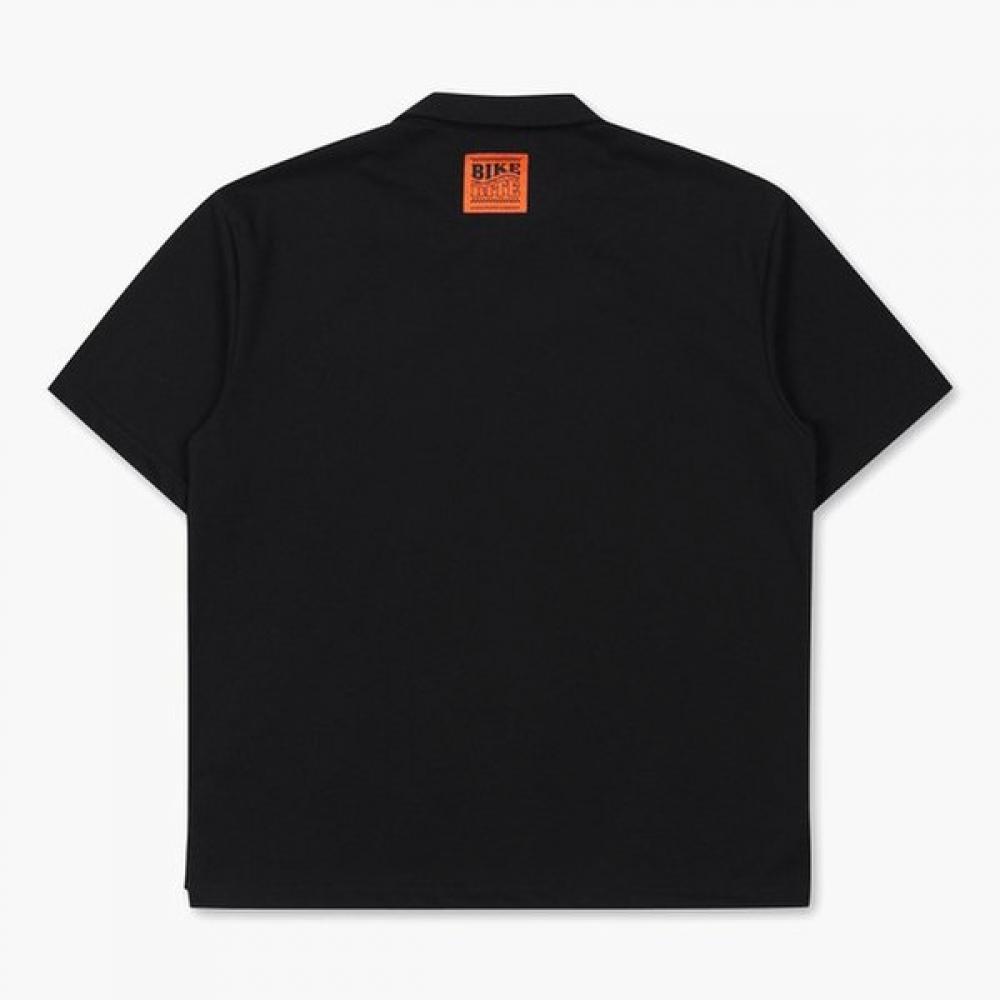 Le Coq SporTif Half Zip Polo Collar T shirT Blk   qp213cTs41