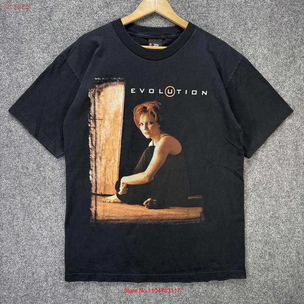 Vintage Martina Mcbride T-Shirt Unisex L Schwarz 90er Country Evolution 1998 USA Vintage Lässig Unisex Weich Grafik Mann