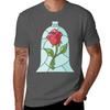 Enchanted Rose Tshirt Basic Crew Neck Short Sleeve Top