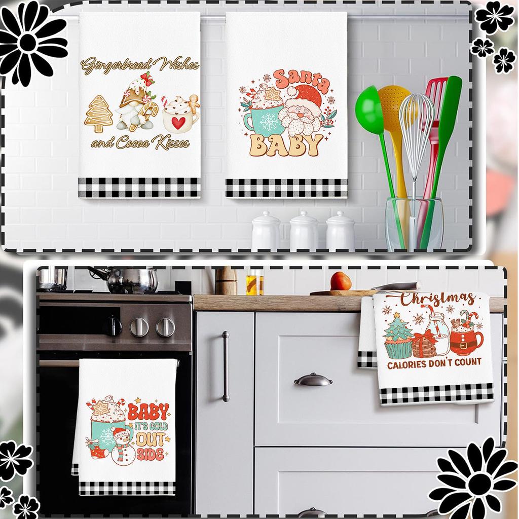 Weihnachtshandtücher sind neu im Herbst 2025, neue Feiertagshandtücher, Küchentücher, Reinigung täglicher Gebrauch