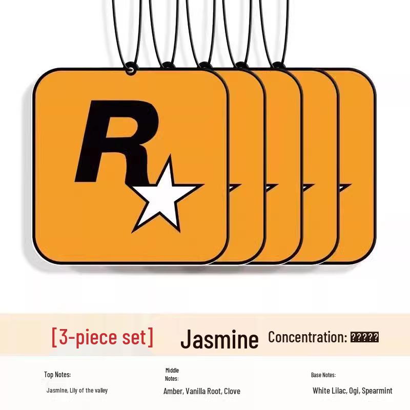 Card Star Letter R Long-Lasting Essential Oil Scented Car Air Freshener Ornament
