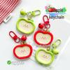 Smiling Apple Face Keychain: Cute Pendant for Bags, Student Gift