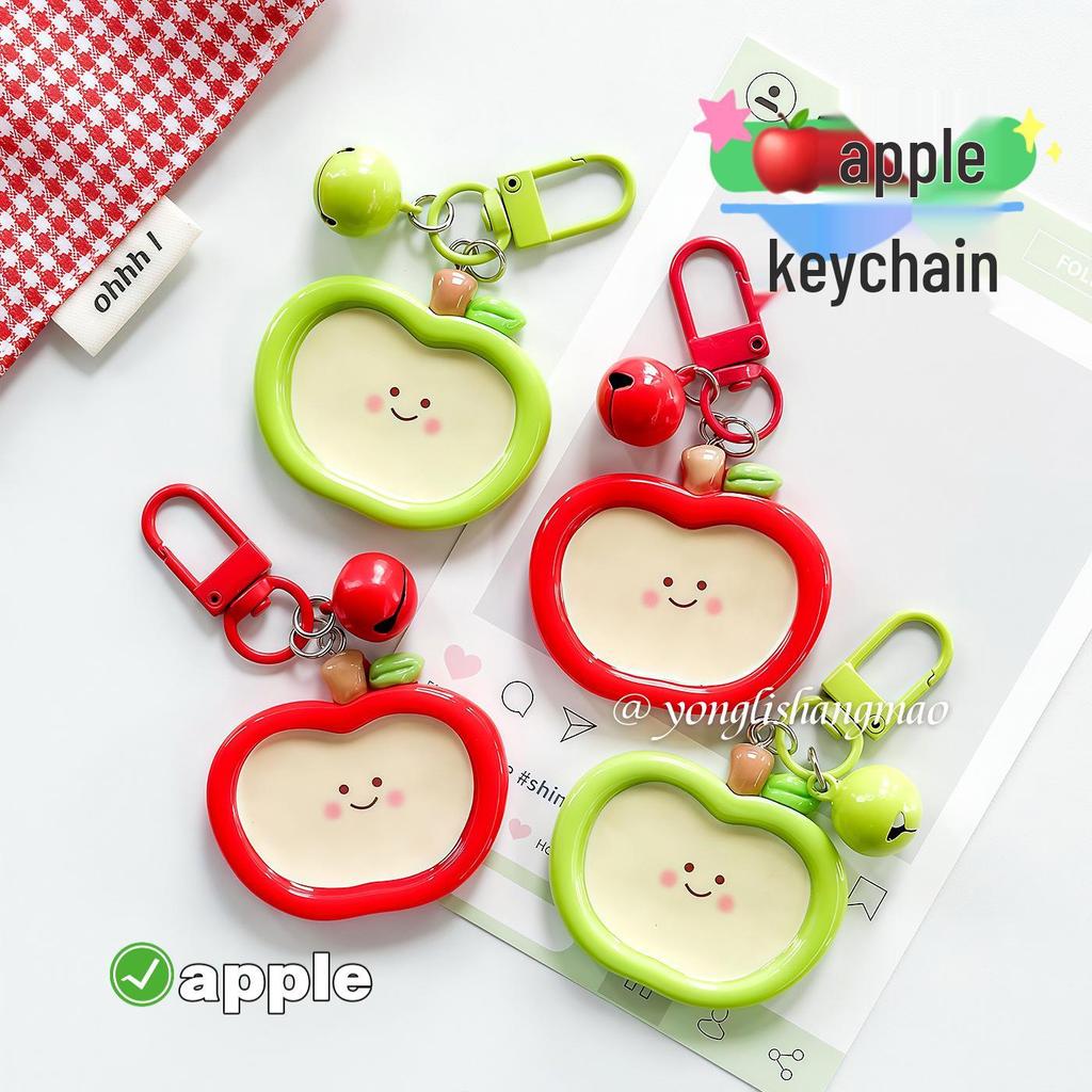 Smiling Apple Face Keychain: Cute Pendant for Bags, Student Gift