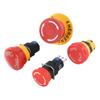 16mm Plastic Emergency Stop Switch Self Locking Latching Button Red Mushroom Head Switch for Equipment Lift Elevator Latching
