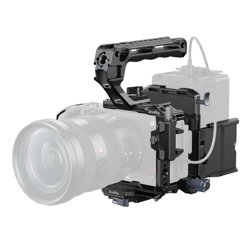 SMALLRIG Camera Cage Kit for Sony Includes Mounting Top FX3/FX30, V-mount Plate, Handle, Etc. (5823)
