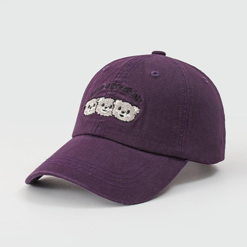 New Cartoon Bear Embroidered Baseball Cap With Sun Protection For Spring And Summer Wear