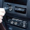 JET INOUE Converter Socket with Cigarette Lighter 502249 DC-DC USB, Type, Black,
