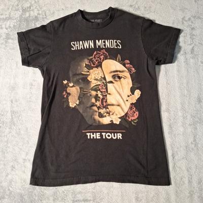 Shawn Mendes The Tour 2019 Welttournee Kleines T-Shirt Doppelseitiger Druck Schwarz
