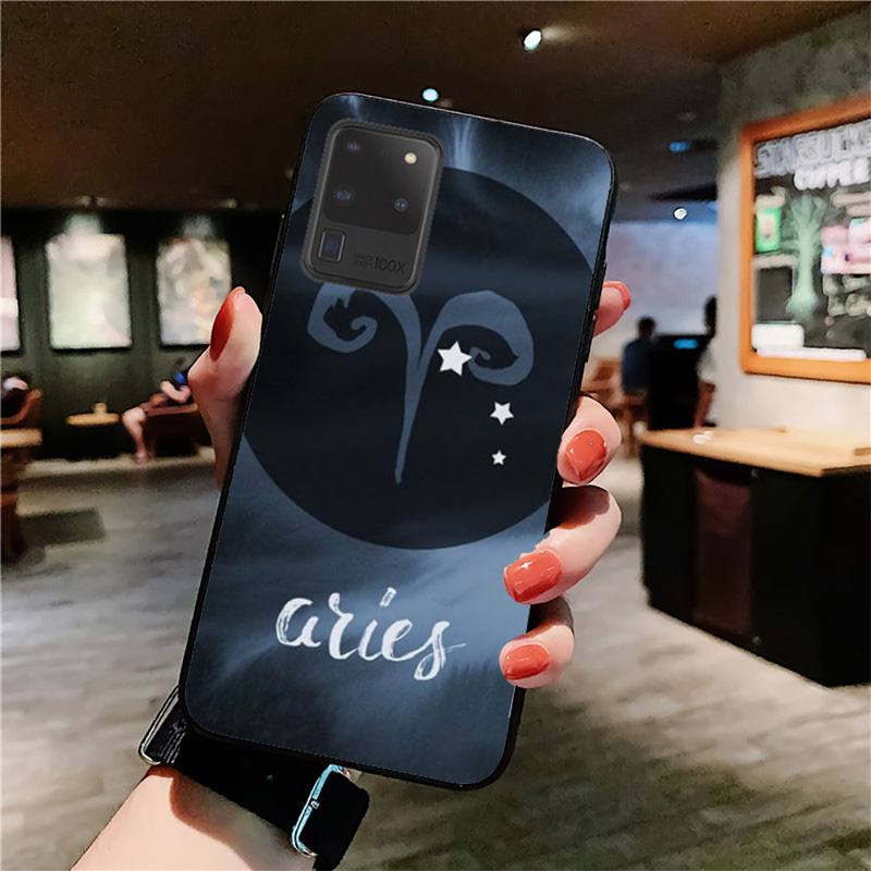 Constellation Aries Phone Case for Samsung S20 Lite S21 S10 S9 Plus for Redmi Note8 9pro for Huawei Y6 Cover