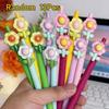 13Pcs Korean Cute Little Flower Neutral Pen Creative Student Writing Tool Office Signature Pen Black 0.5mm Ballpoint Pen