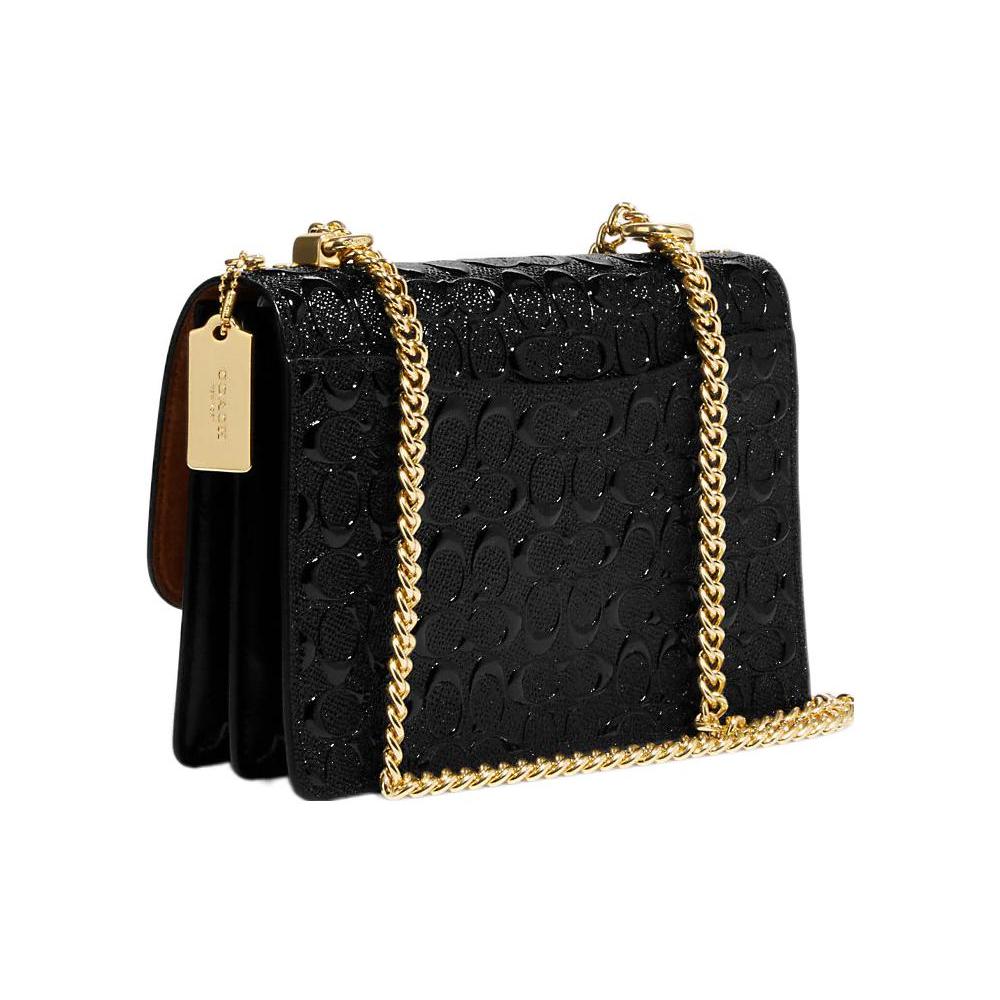 COACH Klare Patent Leather With Leather Messenger Bag, Shoulder Bag, Crossbody Bag Women's Black CH315-IMBLK
