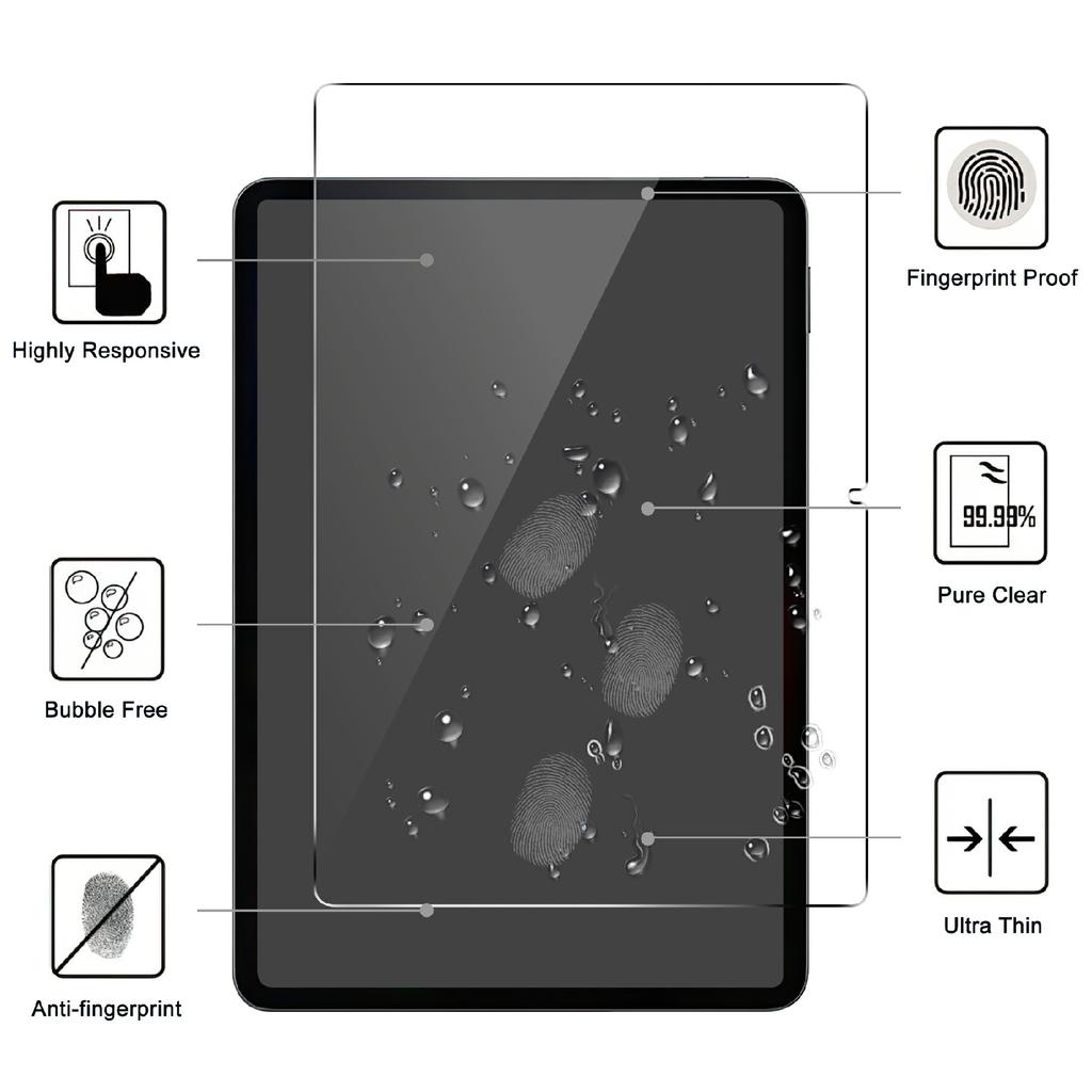 Para Xiaomi Pad 7/Pad 7 Pro Protetor de Tela de Vidro Temperado 2.5D Borda Reta Película de Tela