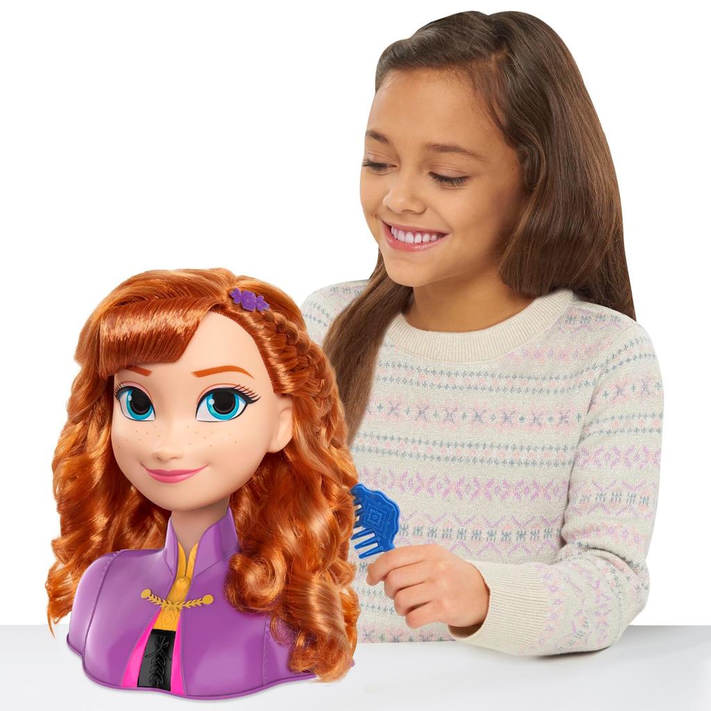 Just Play Disney Frozen 2 Anna Styling Head, Princess Toy for Girls, Stylish Hair Accessory [Parallel Import]