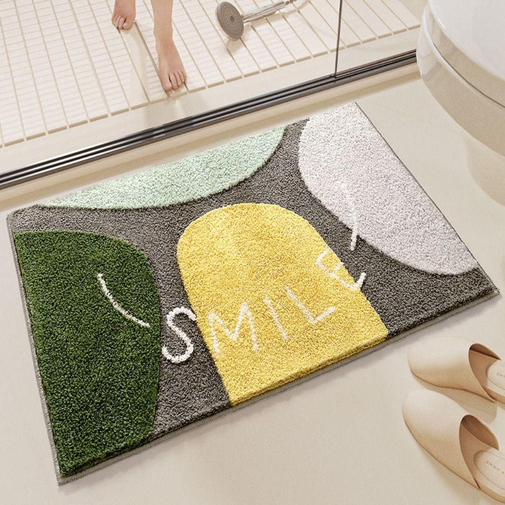 Anti-slip Floor Mat Absorbent Rug Entrance Carpet Cashmere Bath Carpet  Bathroom
