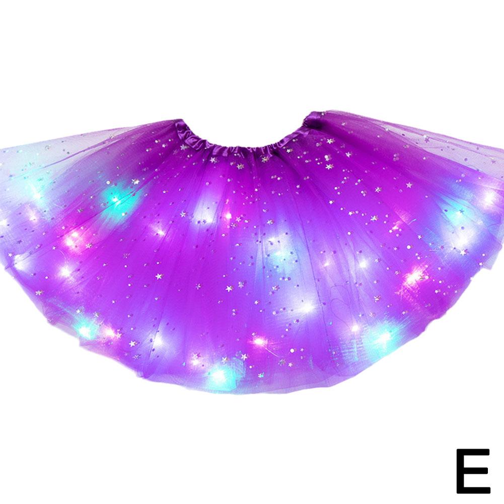 LED svítící světlo Děti Dívky Princezna Tutu Sukně Dětské Oblečení Svatba Párty Tanec Minisukně Kostým Cosplay LED Oblečení