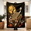 The Nightmare Before Christmas Print Blanket - Soft & Comfortable, for Bedroom, Travel, Sofa, Home Decoration - Birthday Christmas Gift for Friend